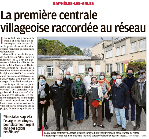 Le joli article de la Provence 8 février 2021