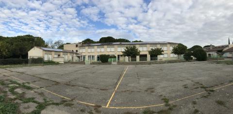 Le chantier de l'école Pergaud à Raphèle les Arles, novembre 2020