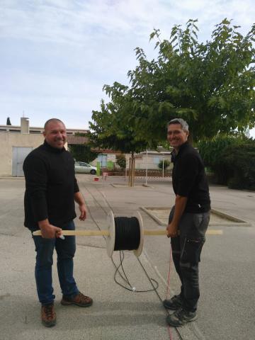 Le chantier de l'école Pergaud à Raphèle les Arles, novembre 2020